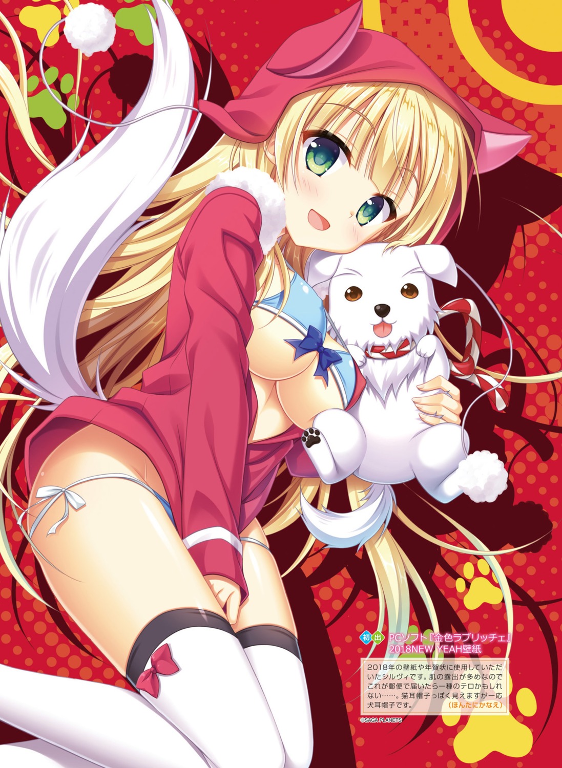 animal_ears bra hontani_kanae kin'iro_loveriche open_shirt pantsu saga_planets string_panties sylvia_le_cruzcrown_sortilege_sisua tail thighhighs underboob