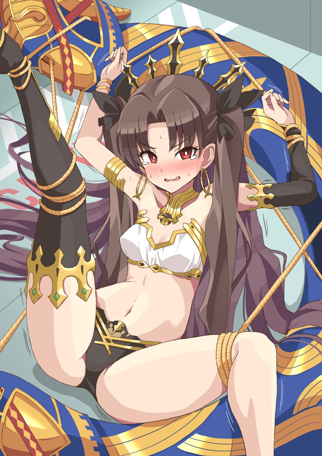 bikini_armor bondage cleavage fate/grand_order ishtar_(fate/grand_order) thighhighs xiafuizui