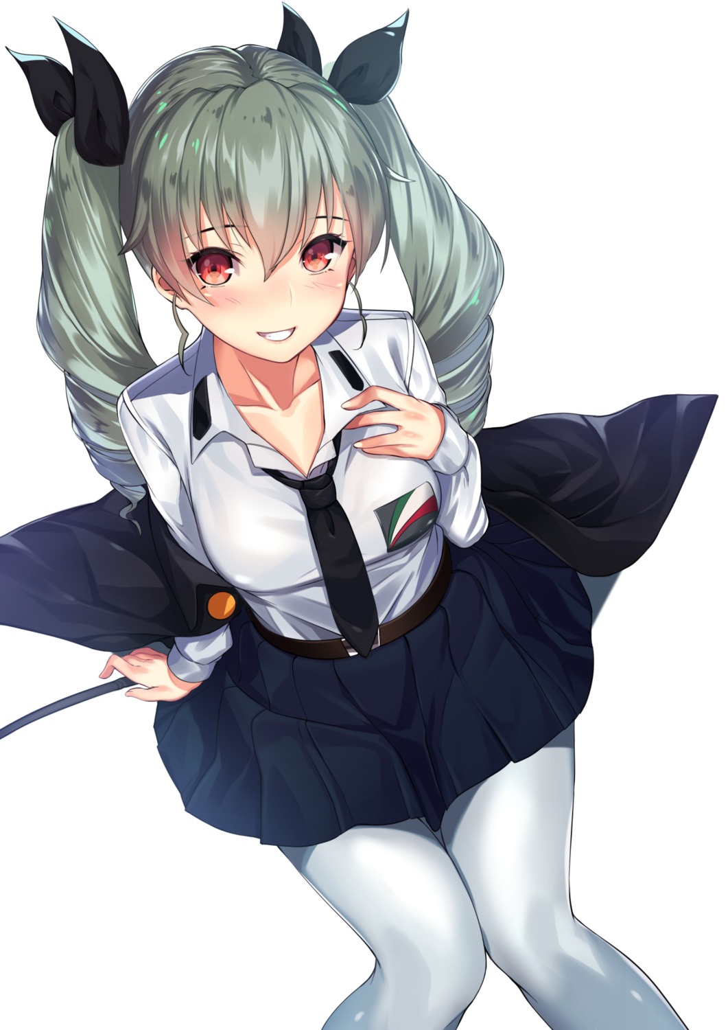 anchovy girls_und_panzer kagematsuri pantyhose uniform