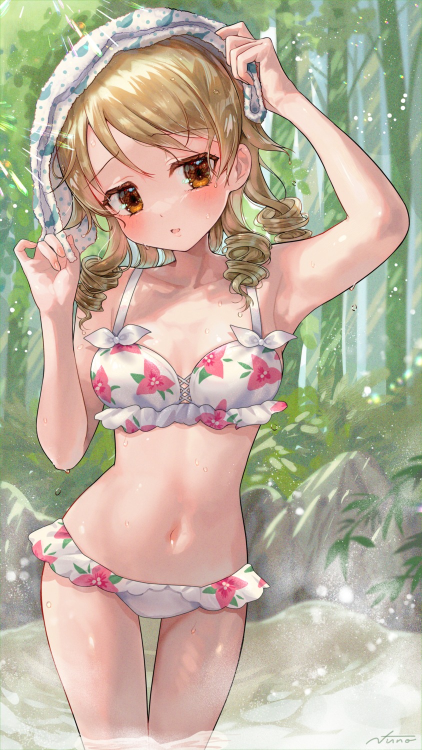 bikini cleavage morikubo_nono swimsuits the_idolm@ster the_idolm@ster_cinderella_girls wet yukinuno