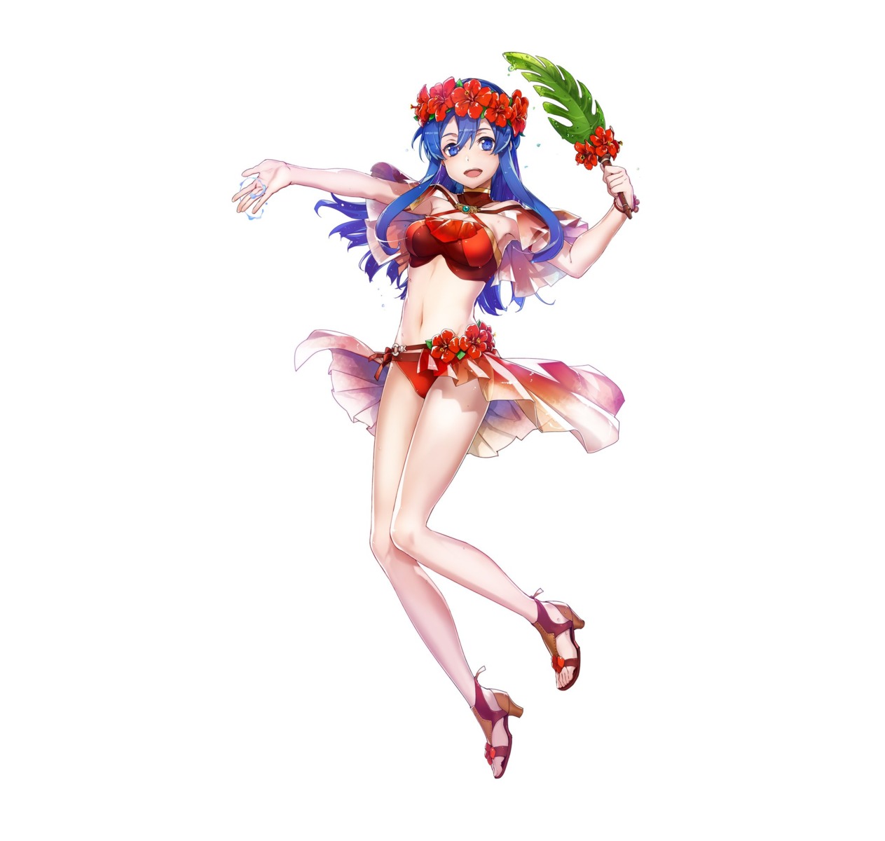 bikini bunbun cleavage fire_emblem fire_emblem:_rekka_no_ken fire_emblem_heroes heels lilina nintendo see_through skirt_lift swimsuits