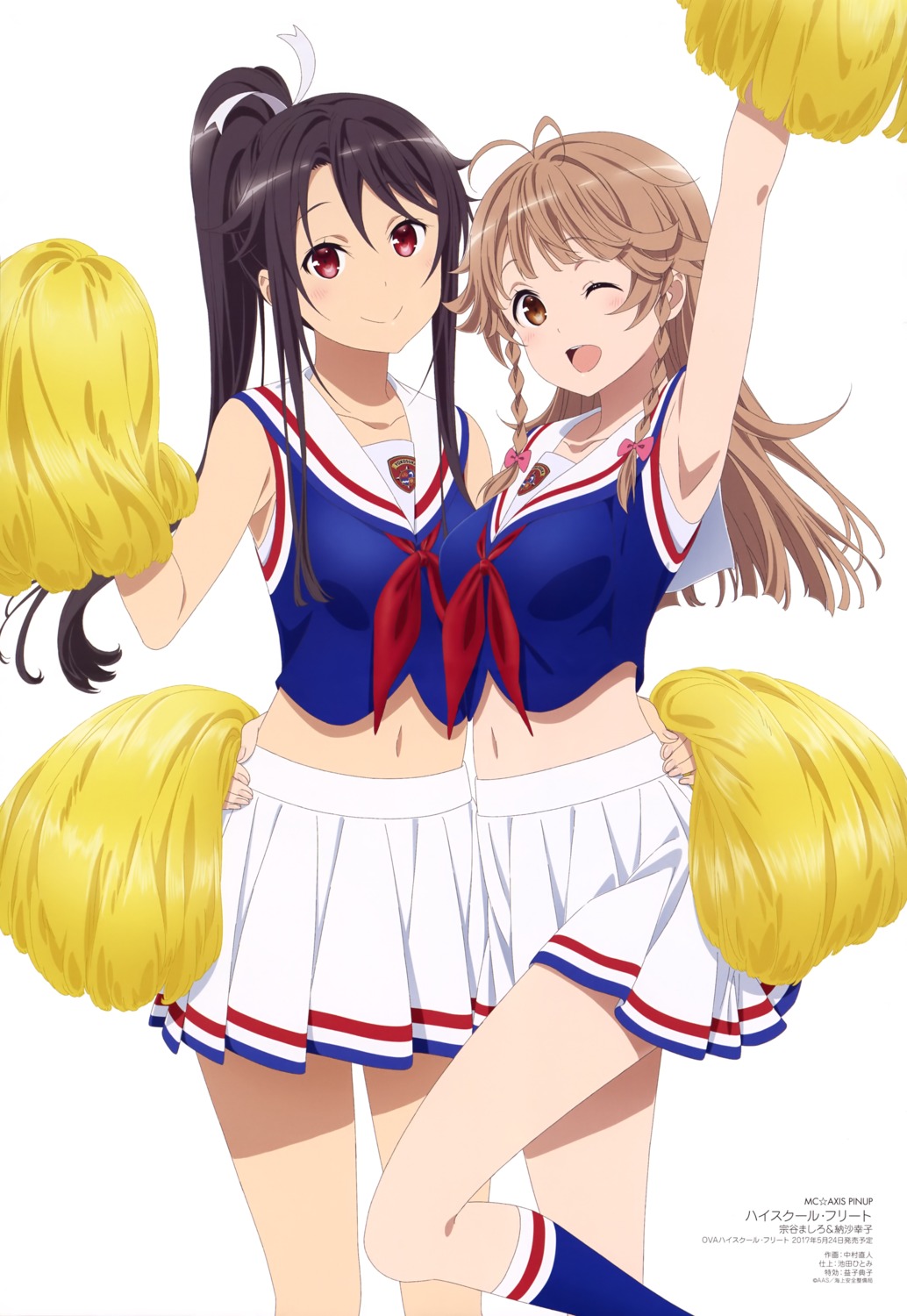 cheerleader high_school_fleet munetani_mashiro nakamura_naoto nosa_kouko