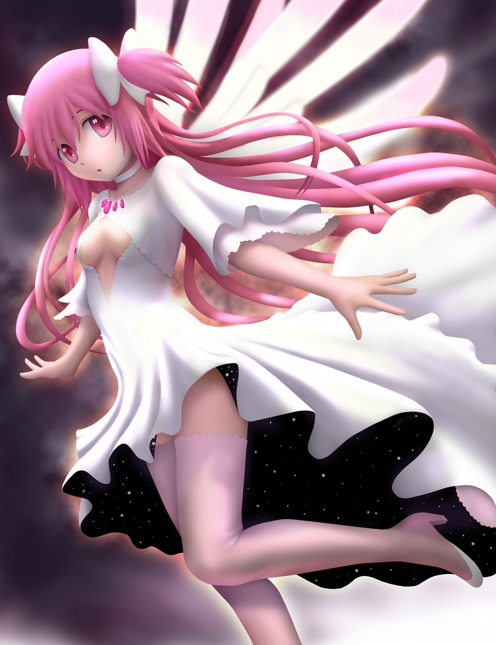 cleavage kaname_madoka puella_magi_madoka_magica siraha thighhighs ultimate_madoka