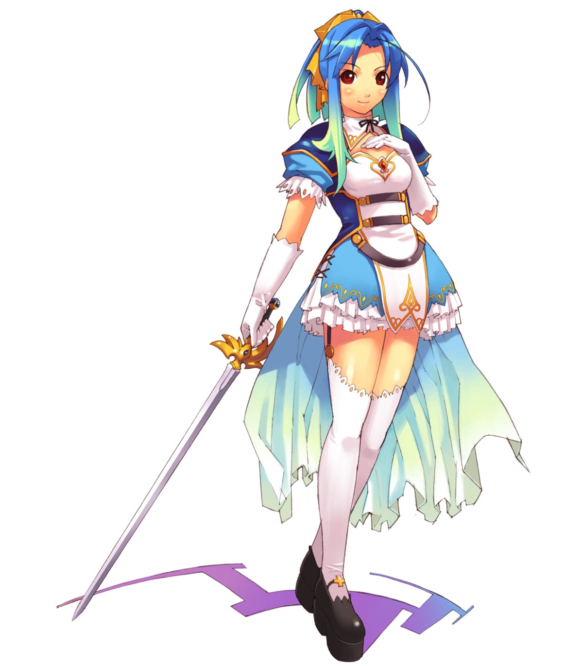 dress garter hirano_katsuyuki lute spectral_souls stockings sword thighhighs