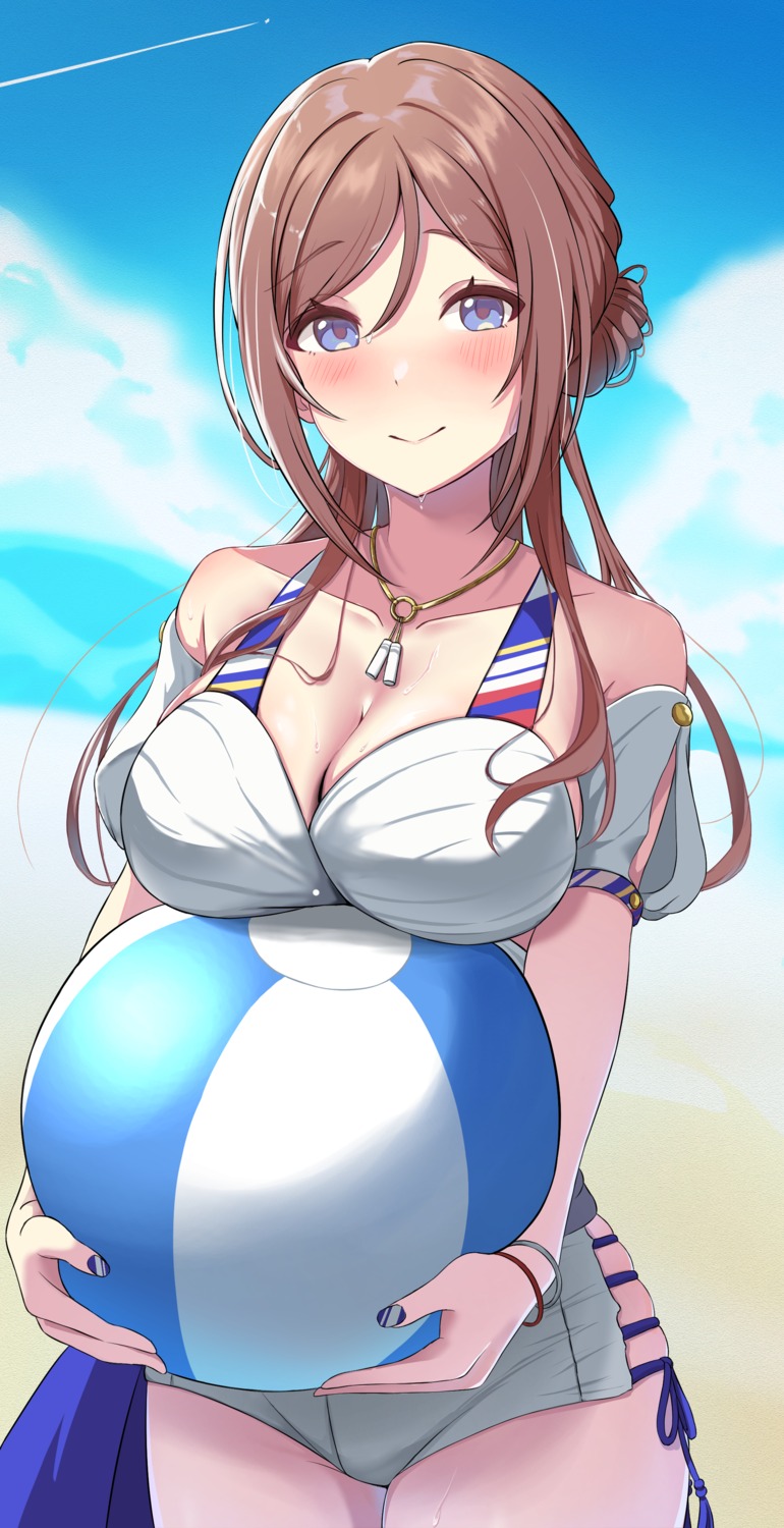 aoi_momiji gakuen_idolm@ster himesaki_rinami swimsuits the_idolm@ster