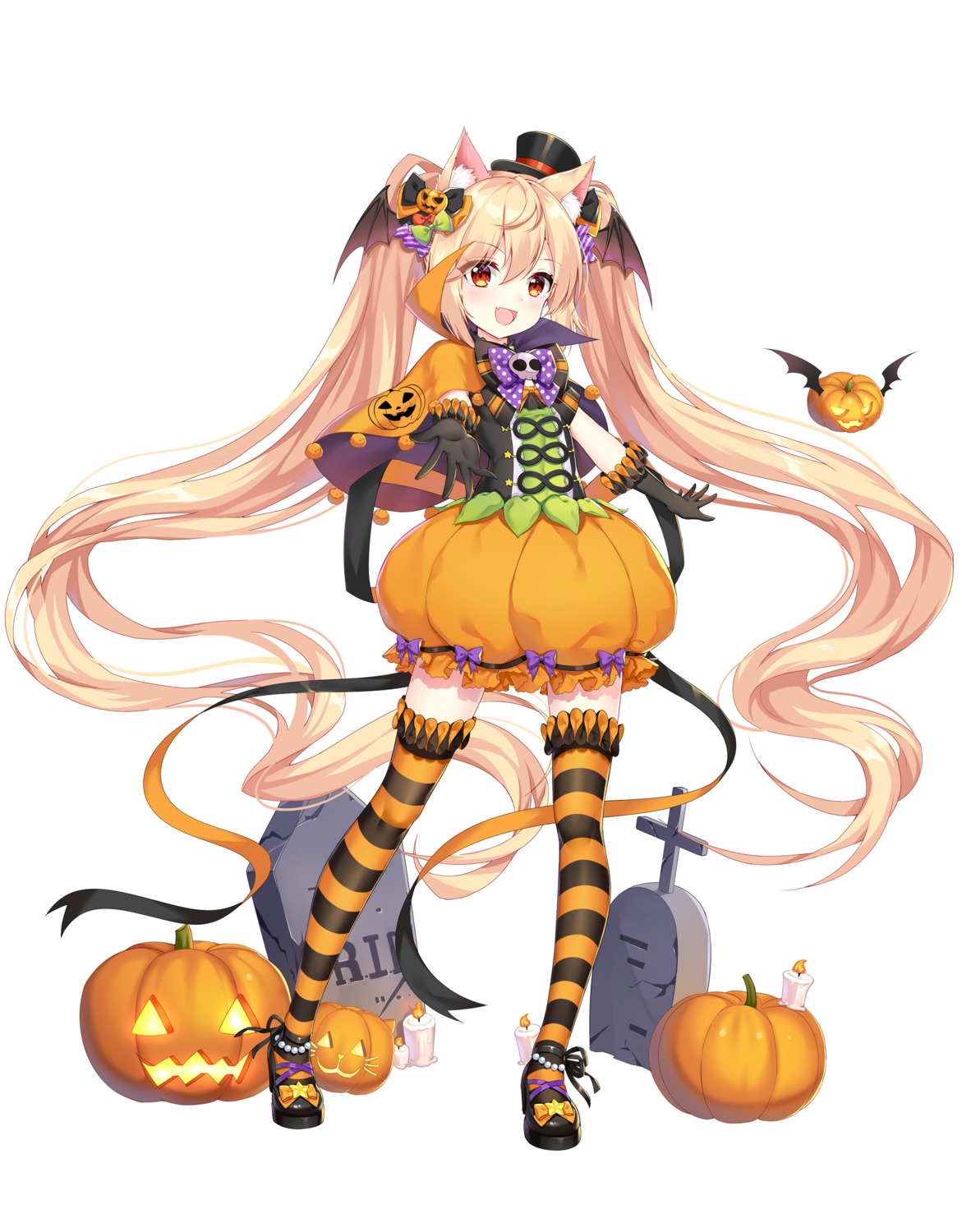 animal_ears halloween tagme thighhighs