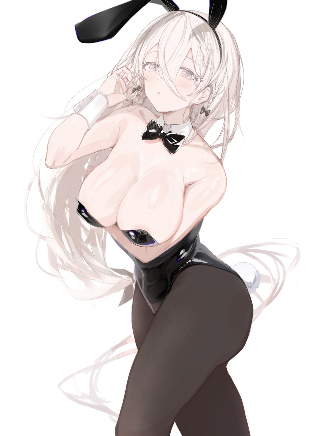 animal_ears areola bunny_ears bunny_girl karya- no_bra pantyhose tail