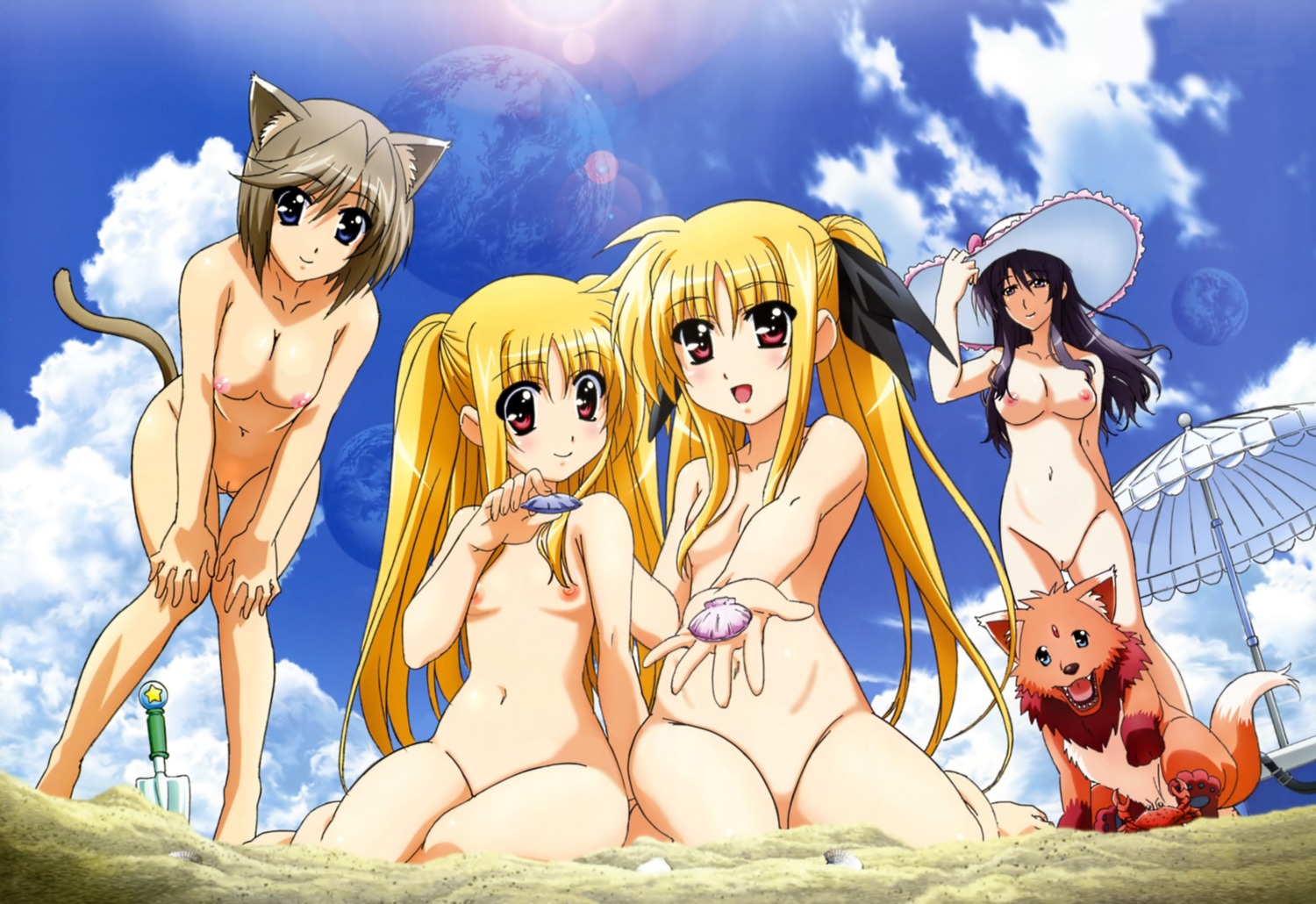 alicia_testarossa animal_ears arf fate_testarossa hashimoto_takayoshi linith loli mahou_shoujo_lyrical_nanoha mahou_shoujo_lyrical_nanoha_a's mahou_shoujo_lyrical_nanoha_the_movie_2nd_a's naked nipples photoshop precia_testarossa pussy tail uncensored