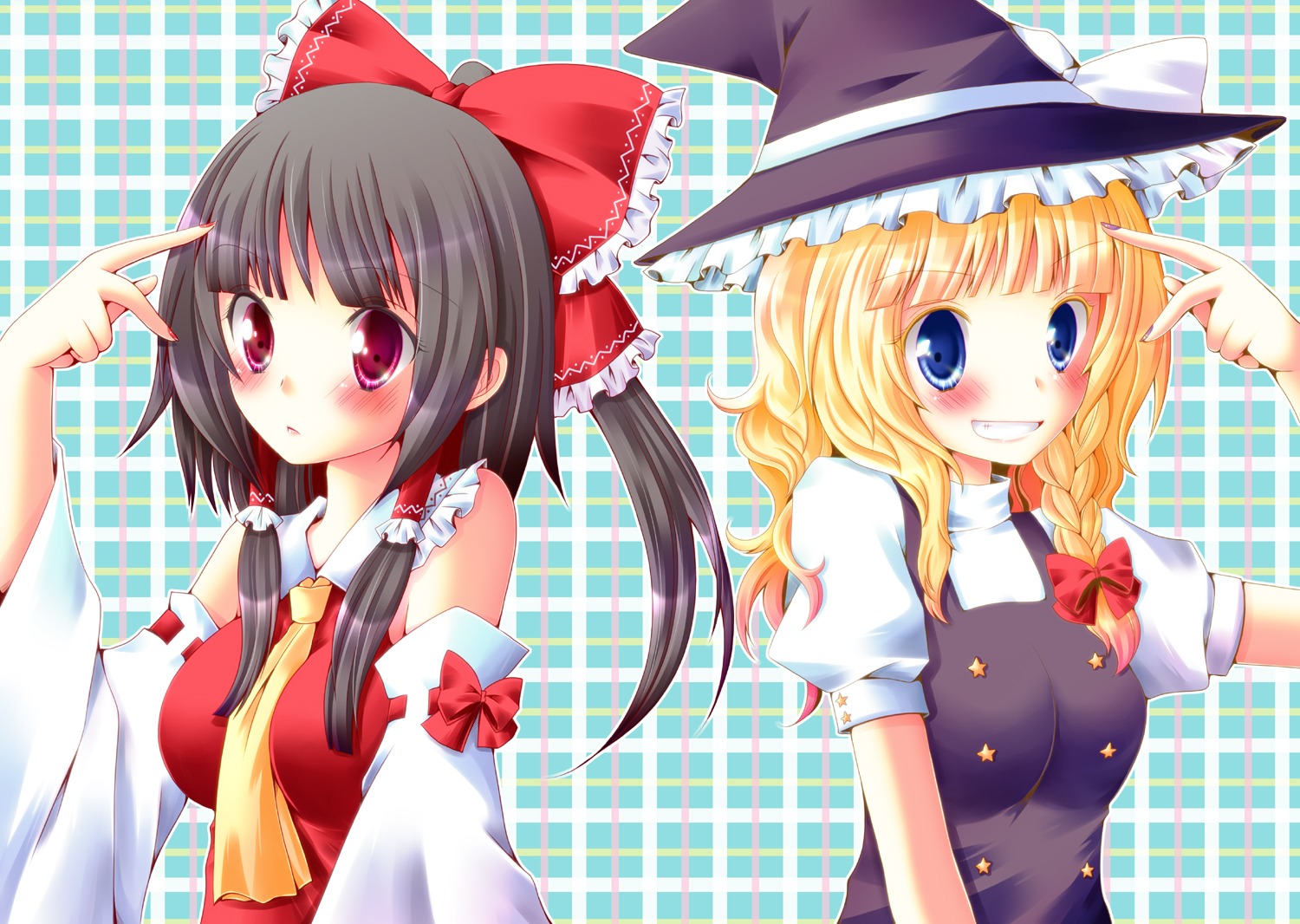 hakurei_reimu kirisame_marisa meiya_neon touhou