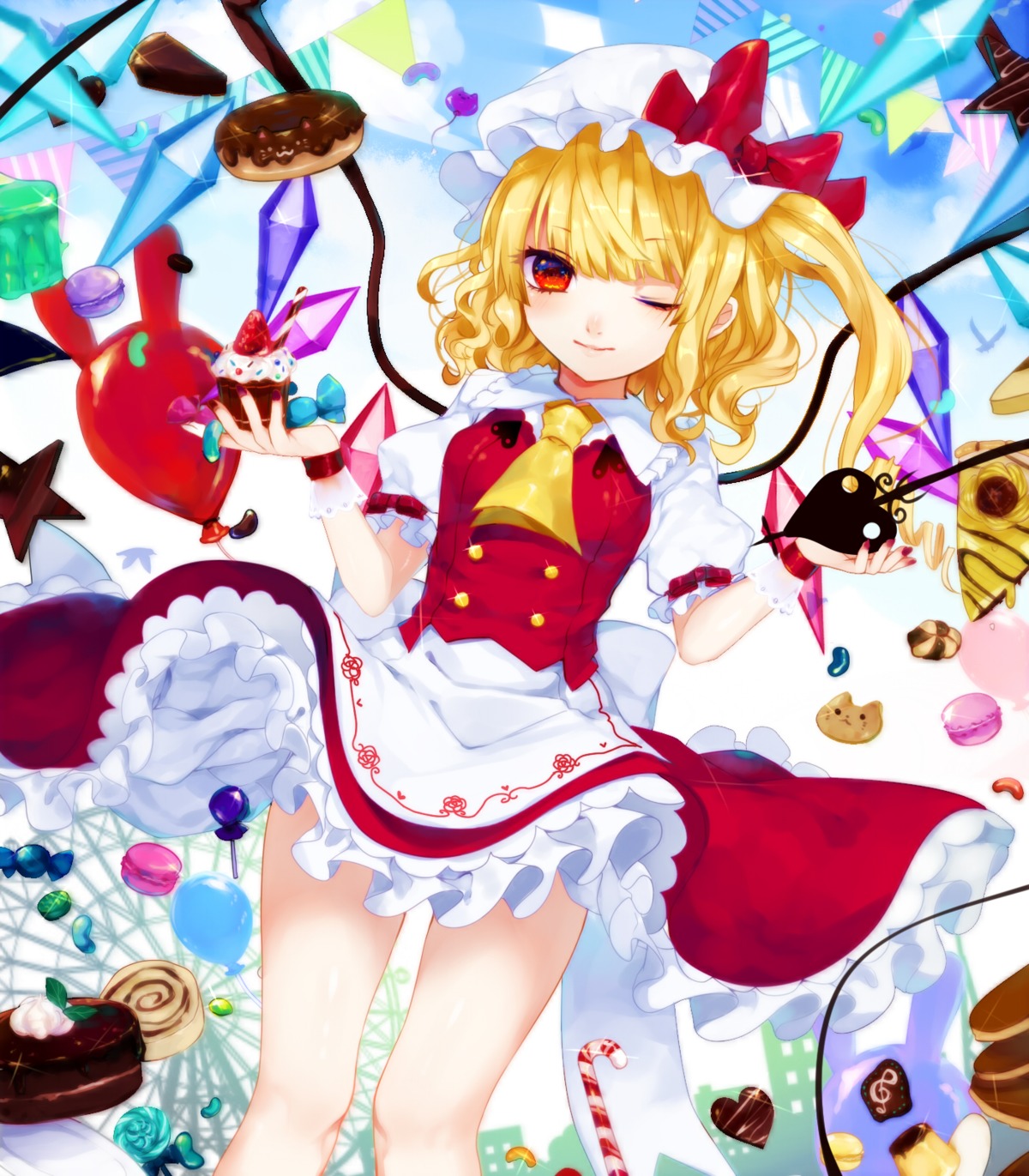 daimaou_ruaeru flandre_scarlet touhou wings