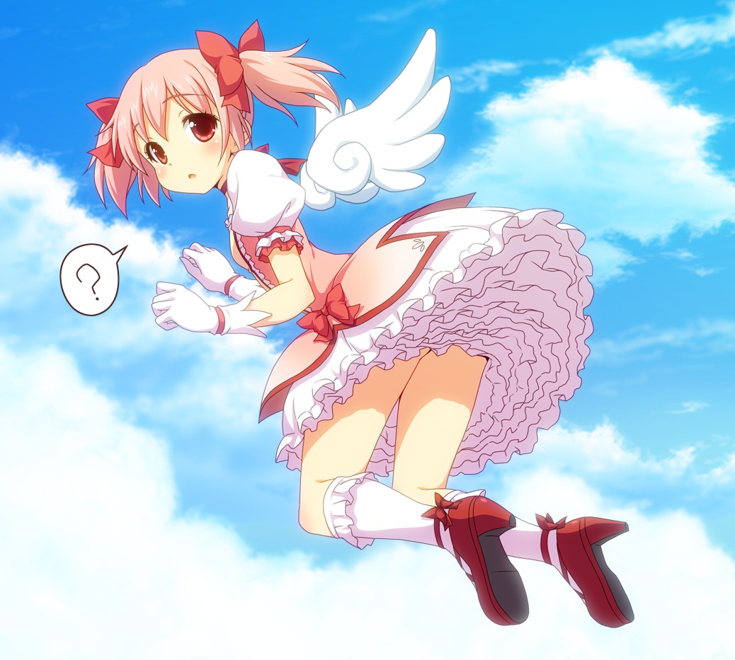 dress kaname_madoka puella_magi_madoka_magica wings yamasan