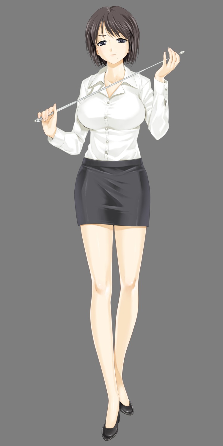 dress_shirt happoubi_jin heels suma_azusa transparent_png zettai_shougeki_platonic_heart