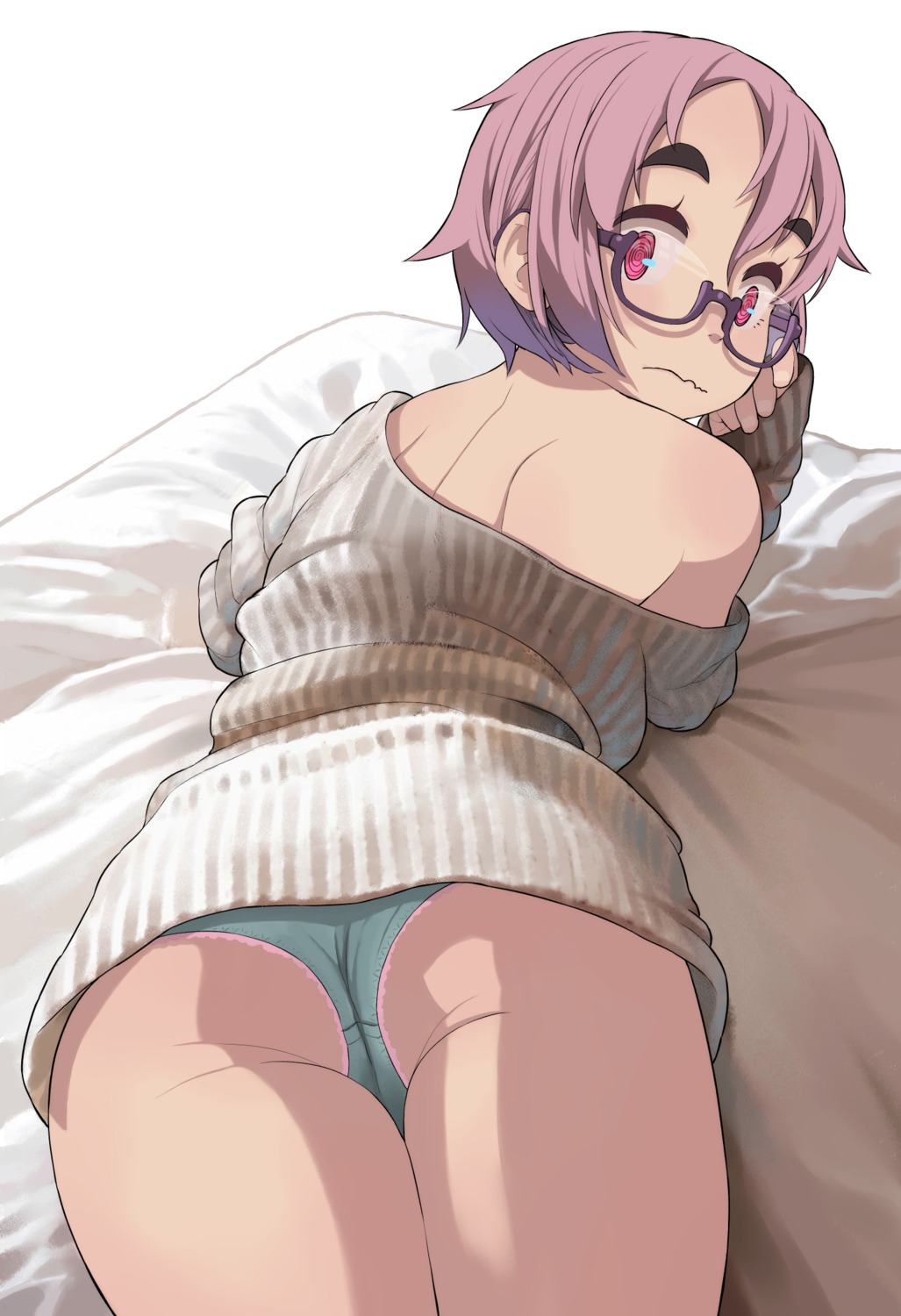 ass megane neyuki_rei no_bra pantsu sweater