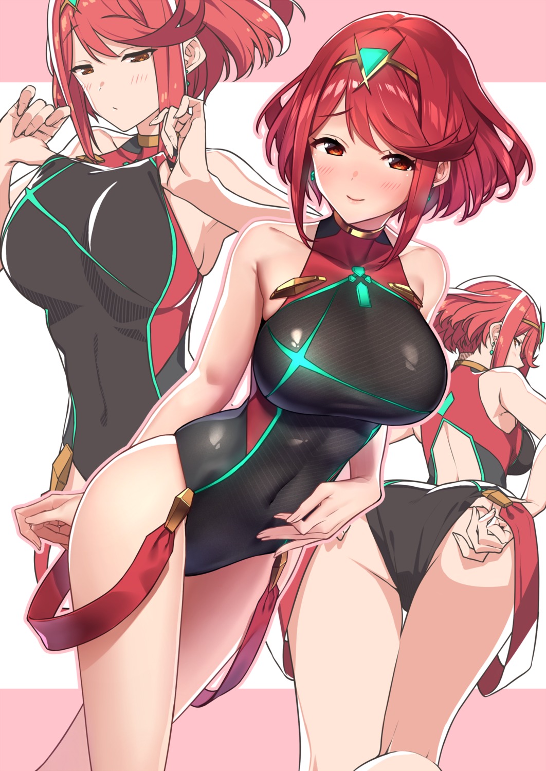 ass baffu homura_(xenoblade_2) leotard swimsuits xenoblade xenoblade_chronicles_2