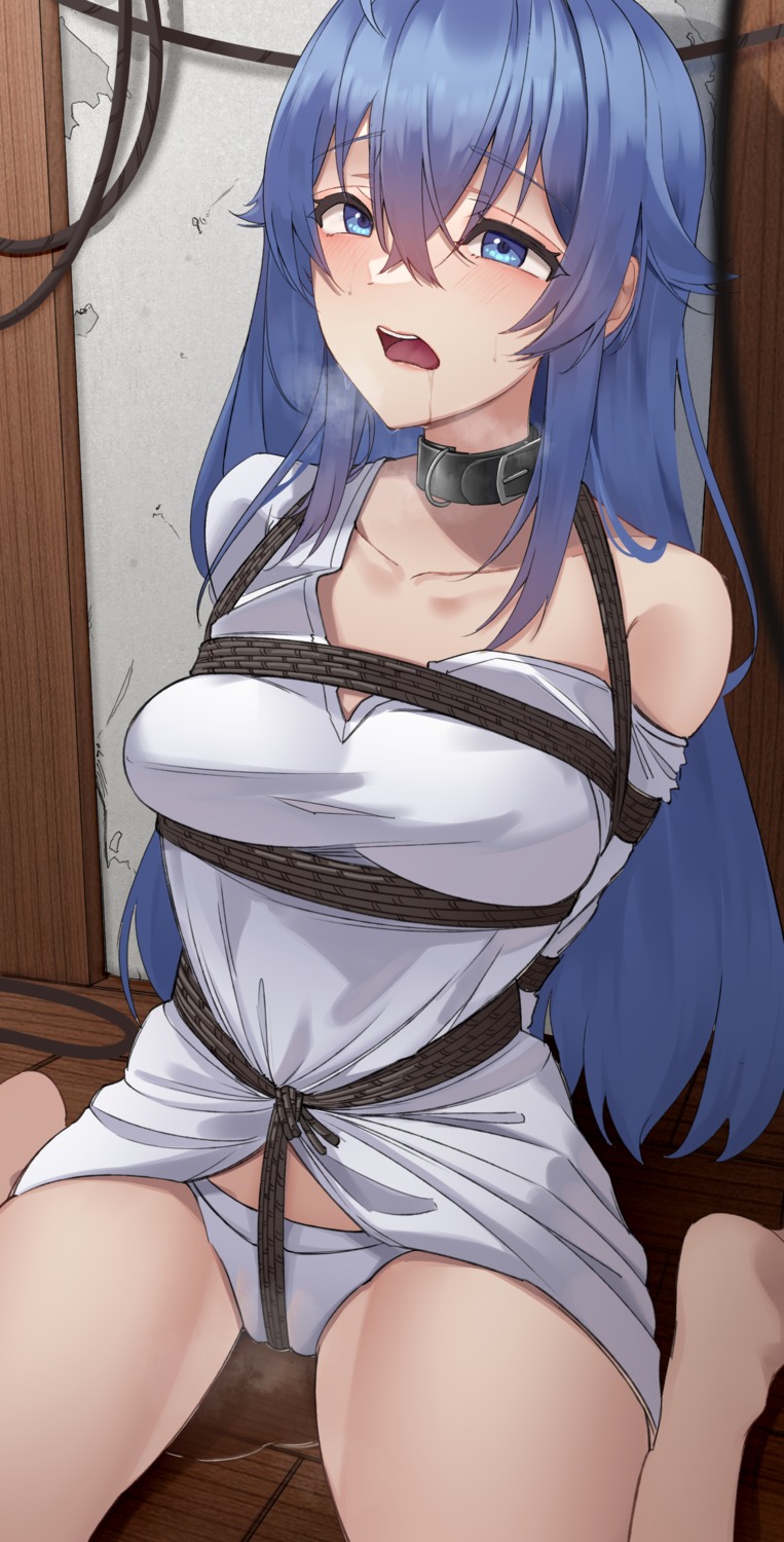 bondage dress harris_hero mushoku_tensei no_bra open_shirt pantsu pee roxy_migurdia skirt_lift