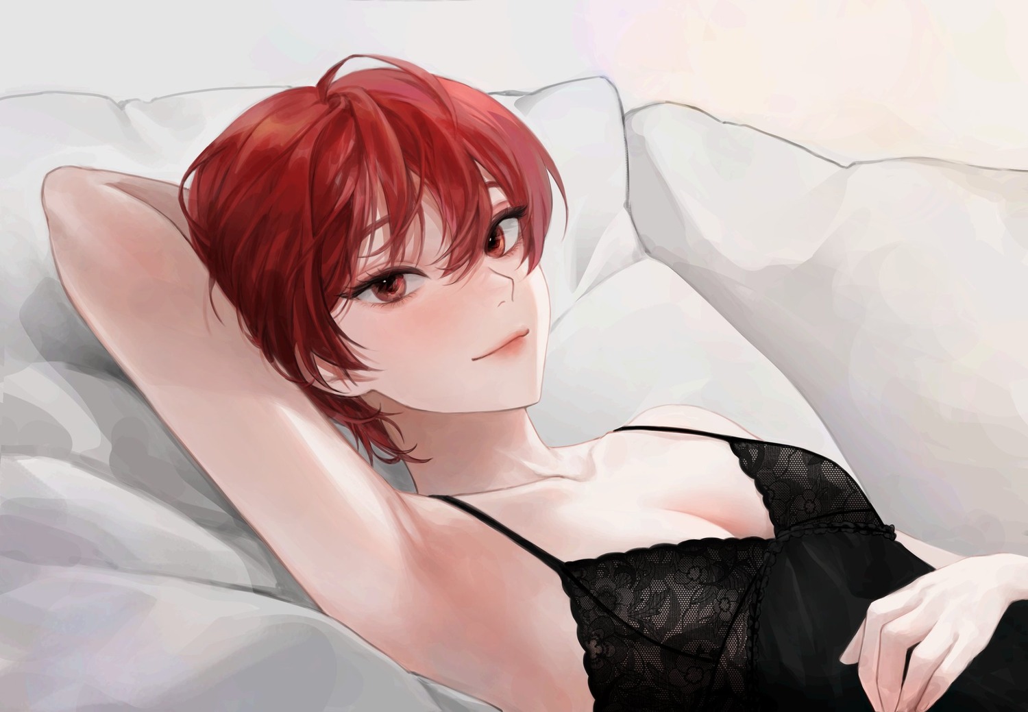 cleavage han_soo-min_(hanny) hanny_(uirusu_chan) lingerie