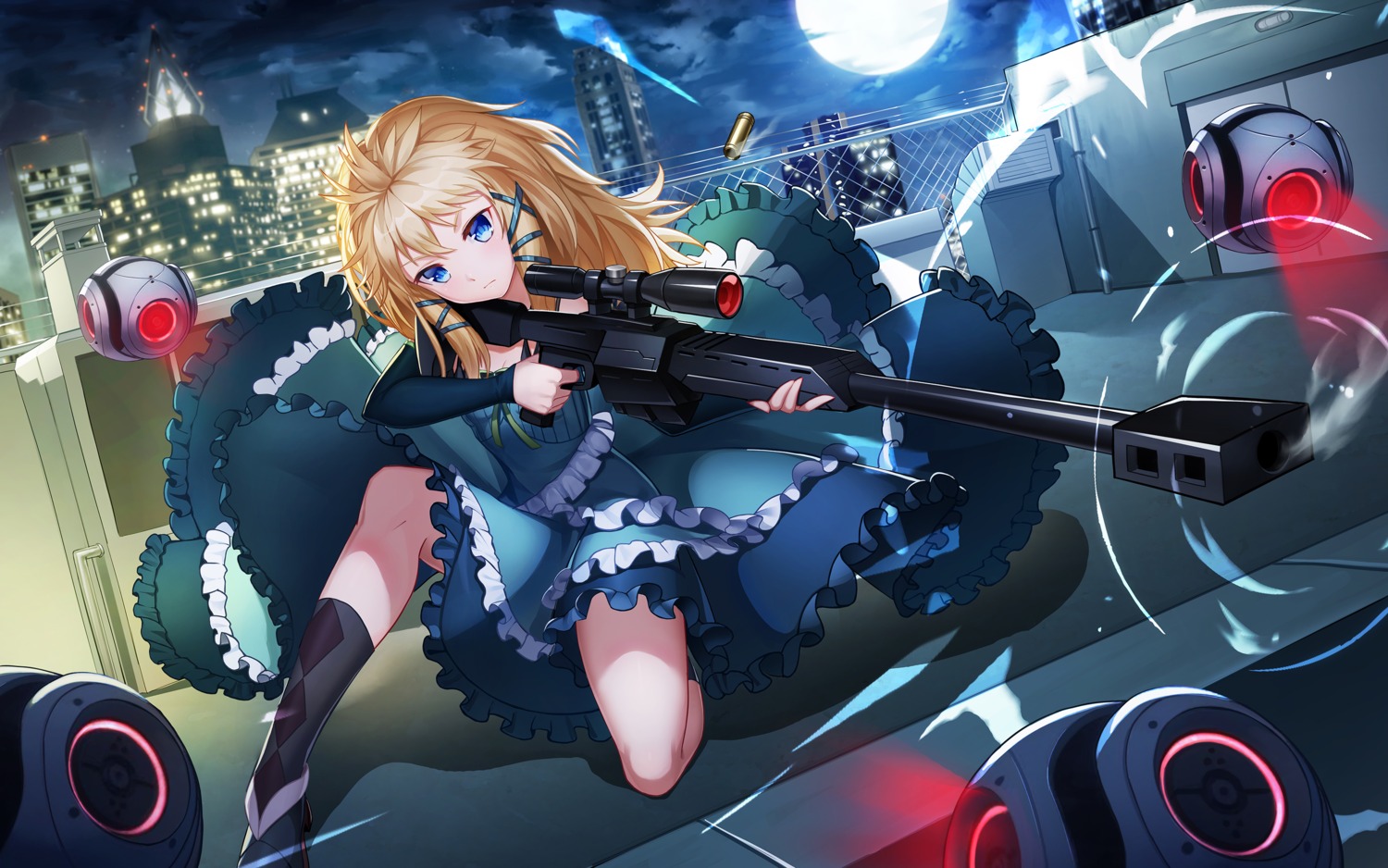 black_bullet dress gun lolita_fashion skirt_lift sramy tina_sprout