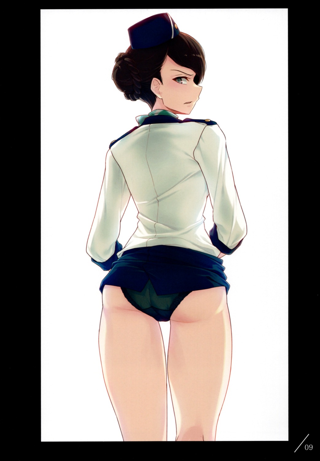 40hara ass pantsu skirt_lift uniform