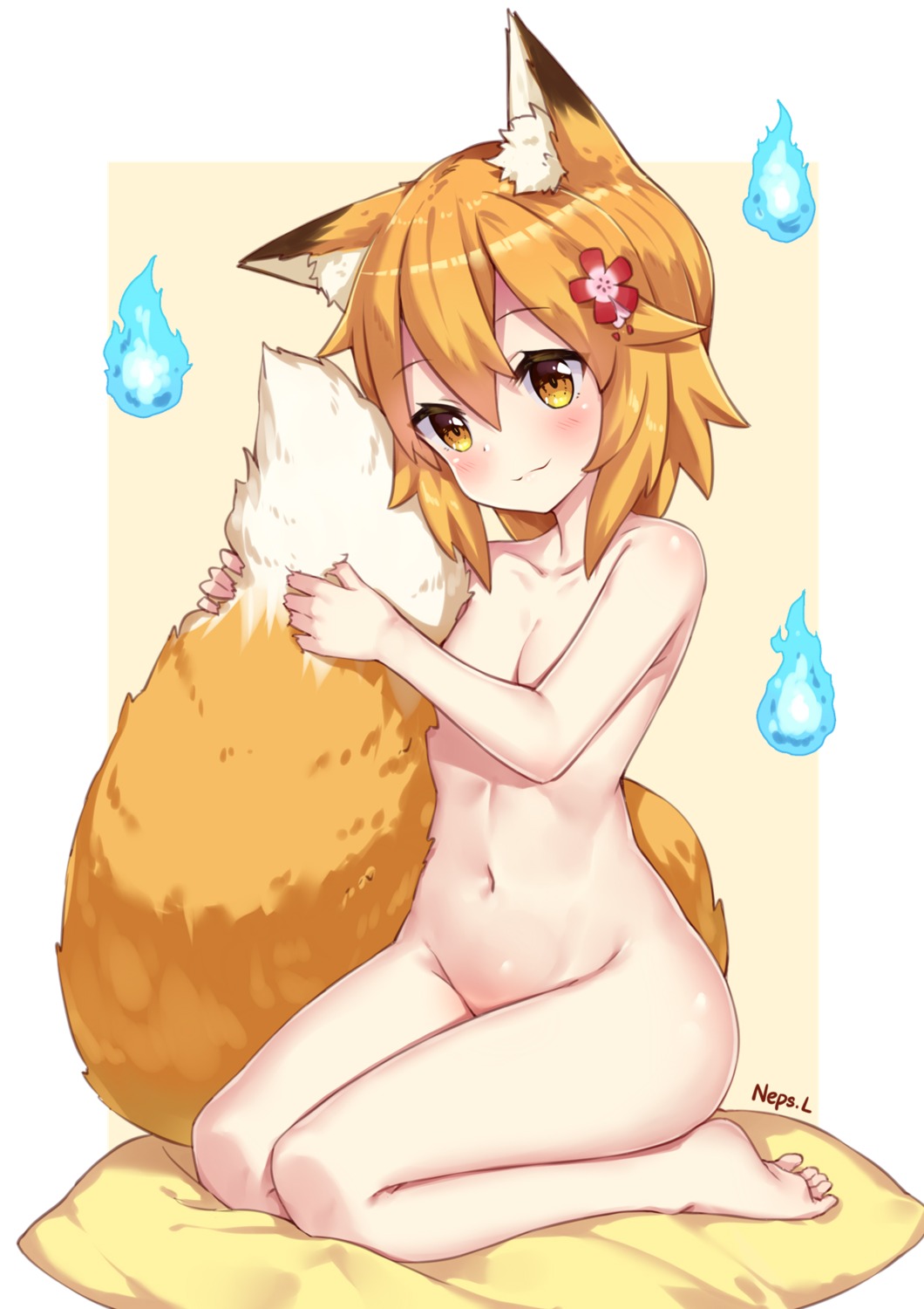 animal_ears kitsune loli naked neps-l senko-san sewayaki_kitsune_no_senko-san tail