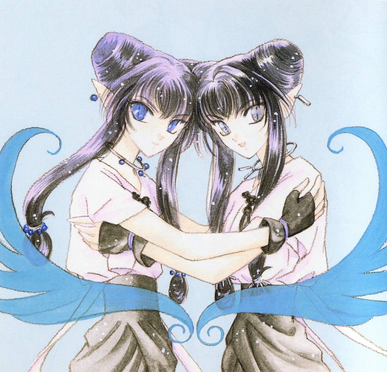 clamp elf hari_(wish) pointy_ears ruri_(wish) wish