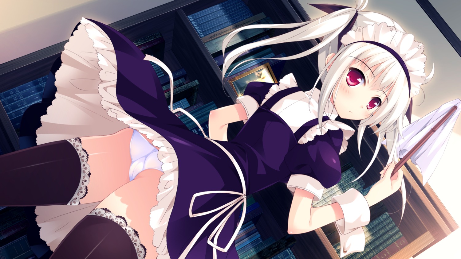 ass ayame_(harukaze_sensation!) cameltoe game_cg harukaze_sensation! ko~cha maid pantsu thighhighs windmill_oasis