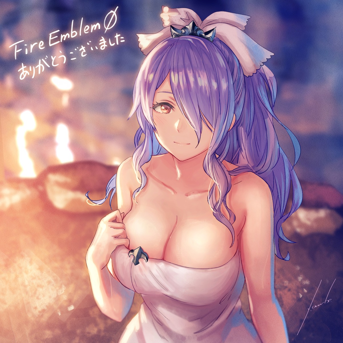 anbe_yoshirou camilla fire_emblem fire_emblem_if onsen towel