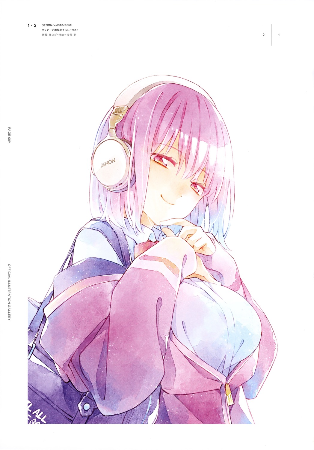 abe_aoi headphones seifuku shinjou_akane ssss.gridman