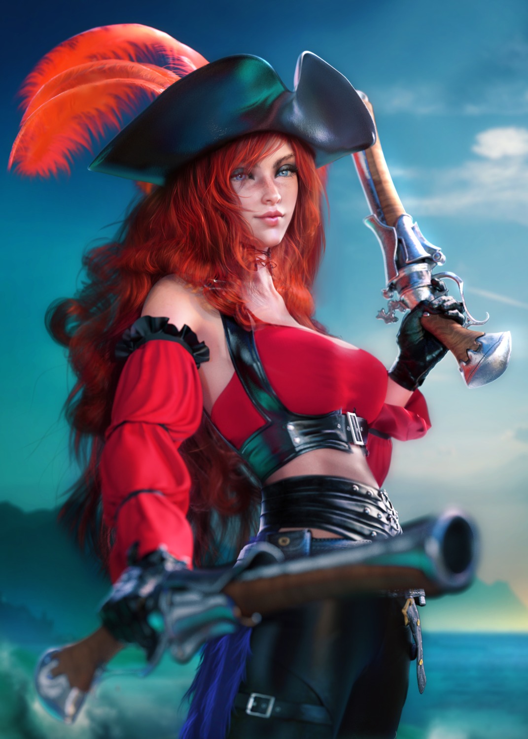 sevenbees league of legends miss fortune gun pirate | #729048 | yande.re