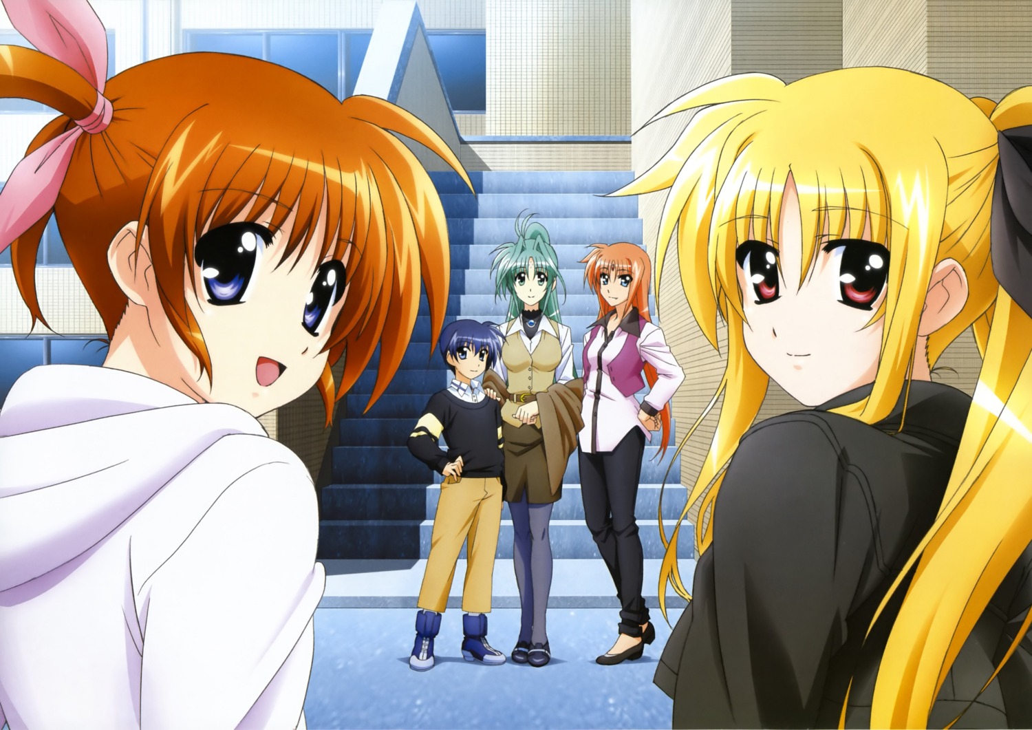 arf chrono_harlaown fate_testarossa lindy_harlaown mahou_shoujo_lyrical_nanoha mahou_shoujo_lyrical_nanoha_a's pantyhose takamachi_nanoha