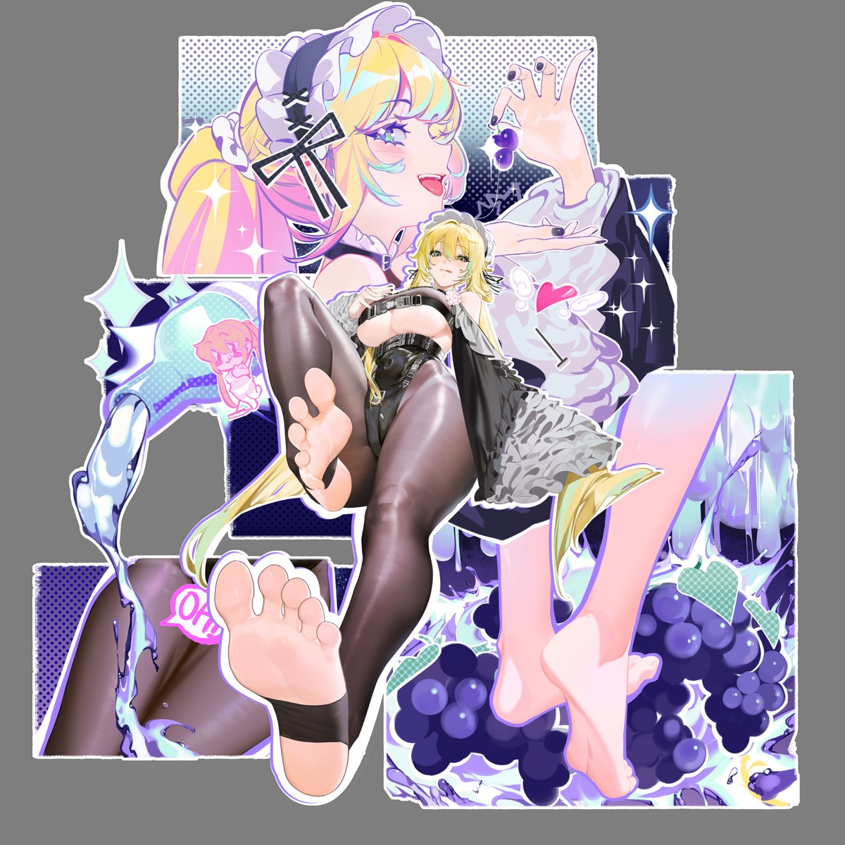 cross_core feet no_bra pantyhose tagme transparent_png