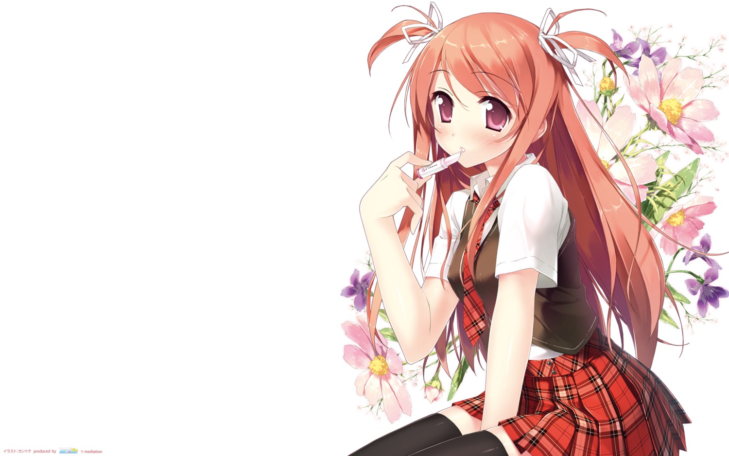 5_nenme_no_houkago kantoku kurumi_(kantoku) seifuku thighhighs wallpaper