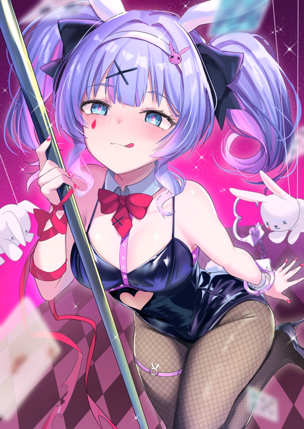 abi_(abimel10) animal_ears bunny_ears bunny_girl fishnets garter hatsune_miku heels no_bra pantyhose rabbit_hole_(vocaloid) tail tattoo vocaloid