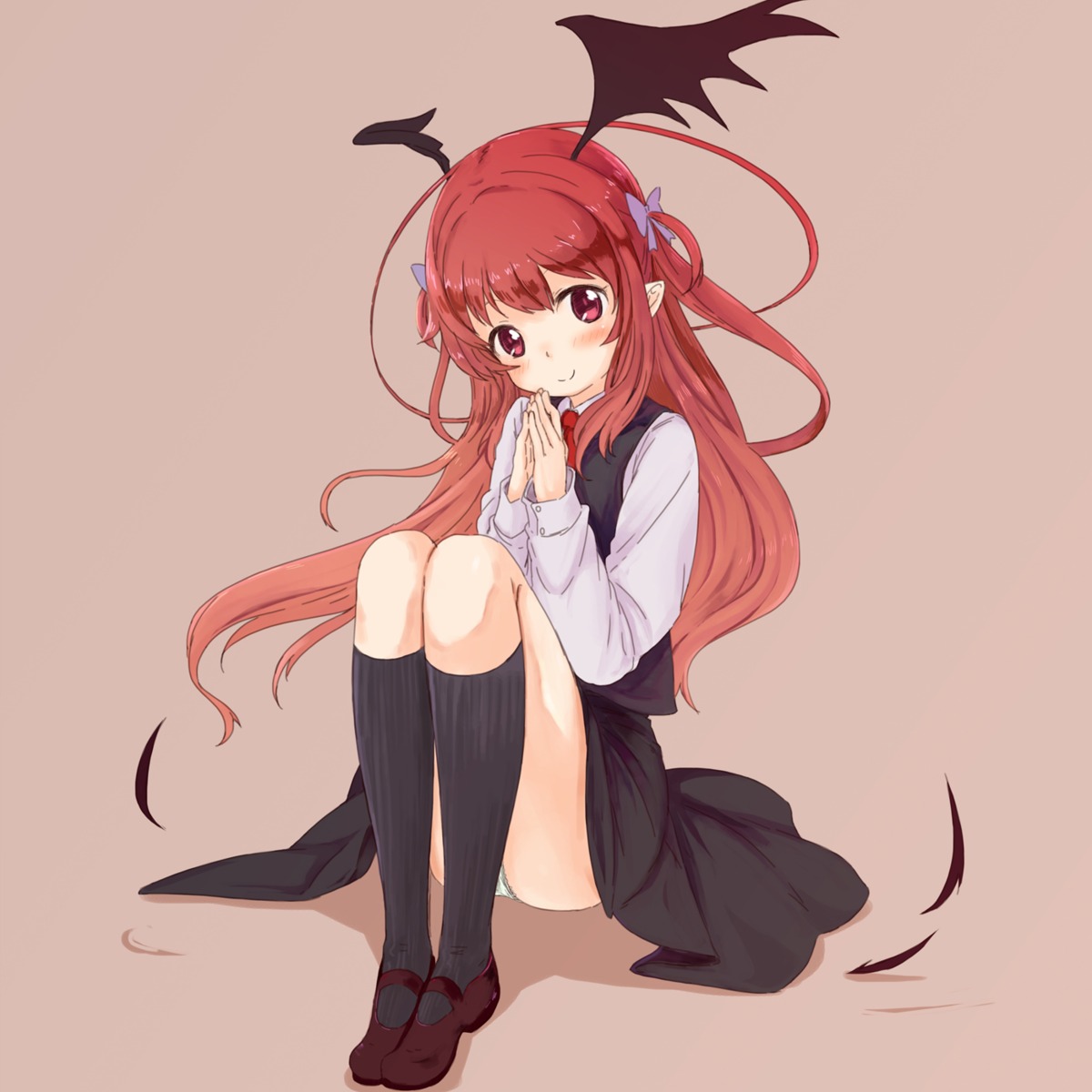 abe_kanari koakuma pantsu touhou wings