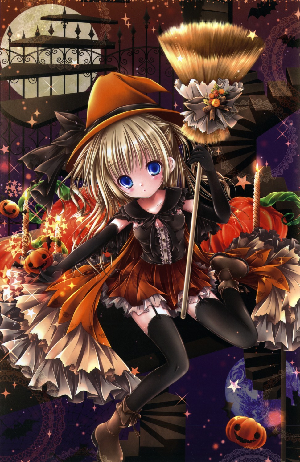 halloween mubi_alice pantsu see_through stockings string_panties thighhighs witch