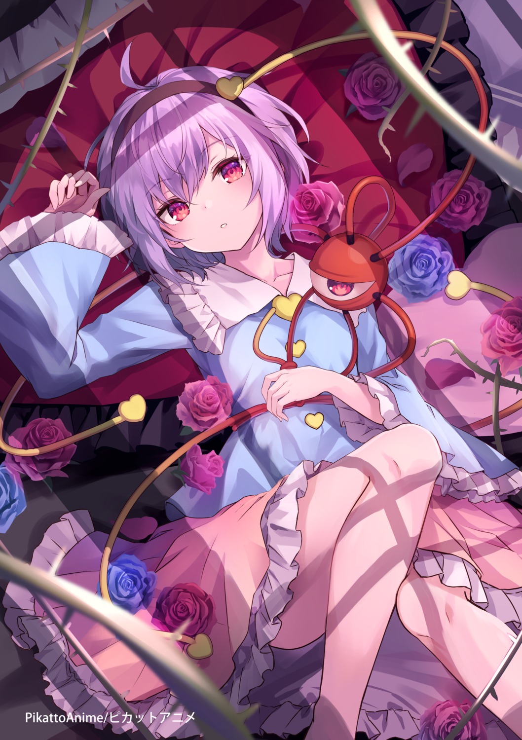 komeiji_satori kure~pu skirt_lift touhou