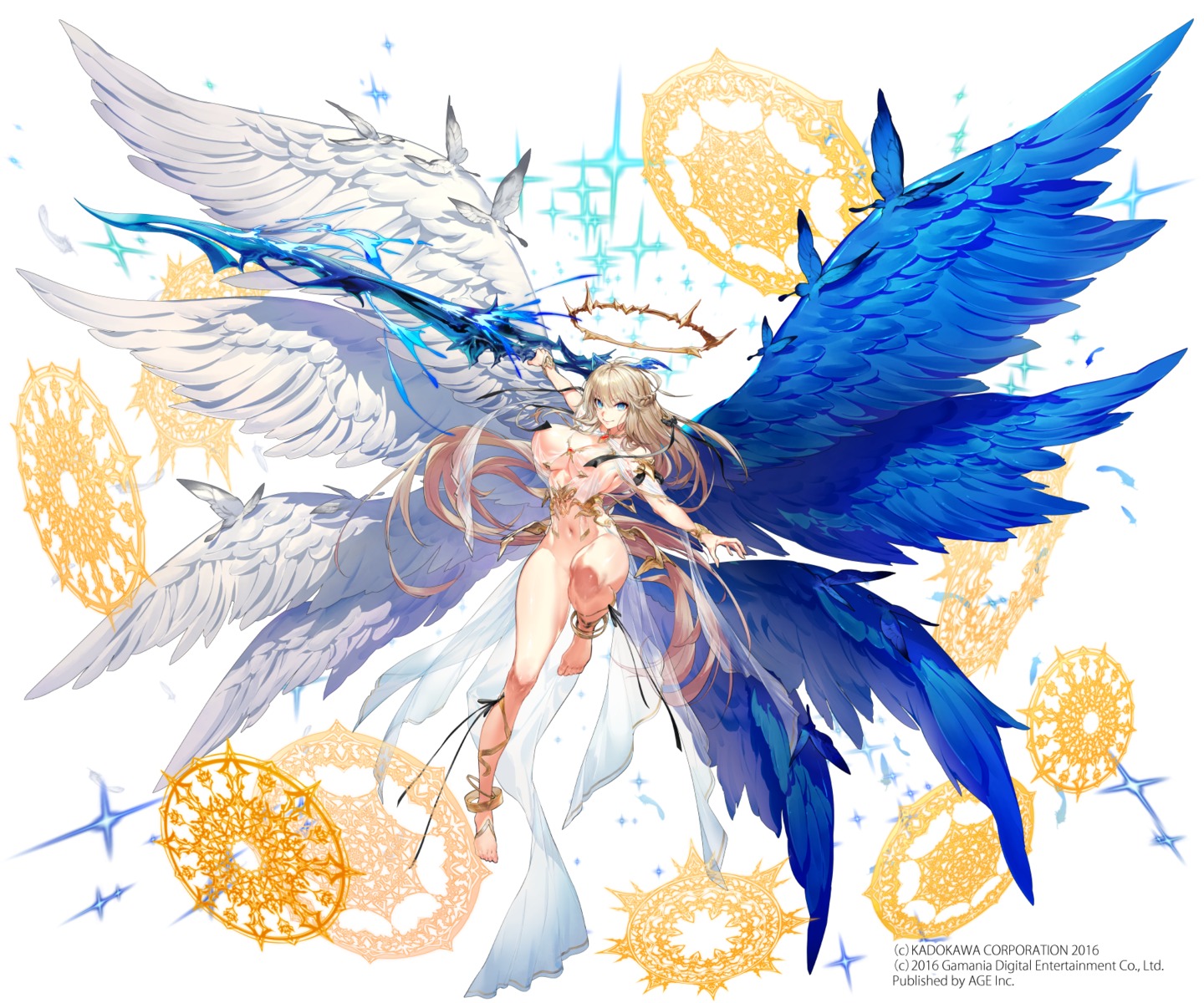 bottomless kansen_shoujo_(game) no_bra see_through tagme wings