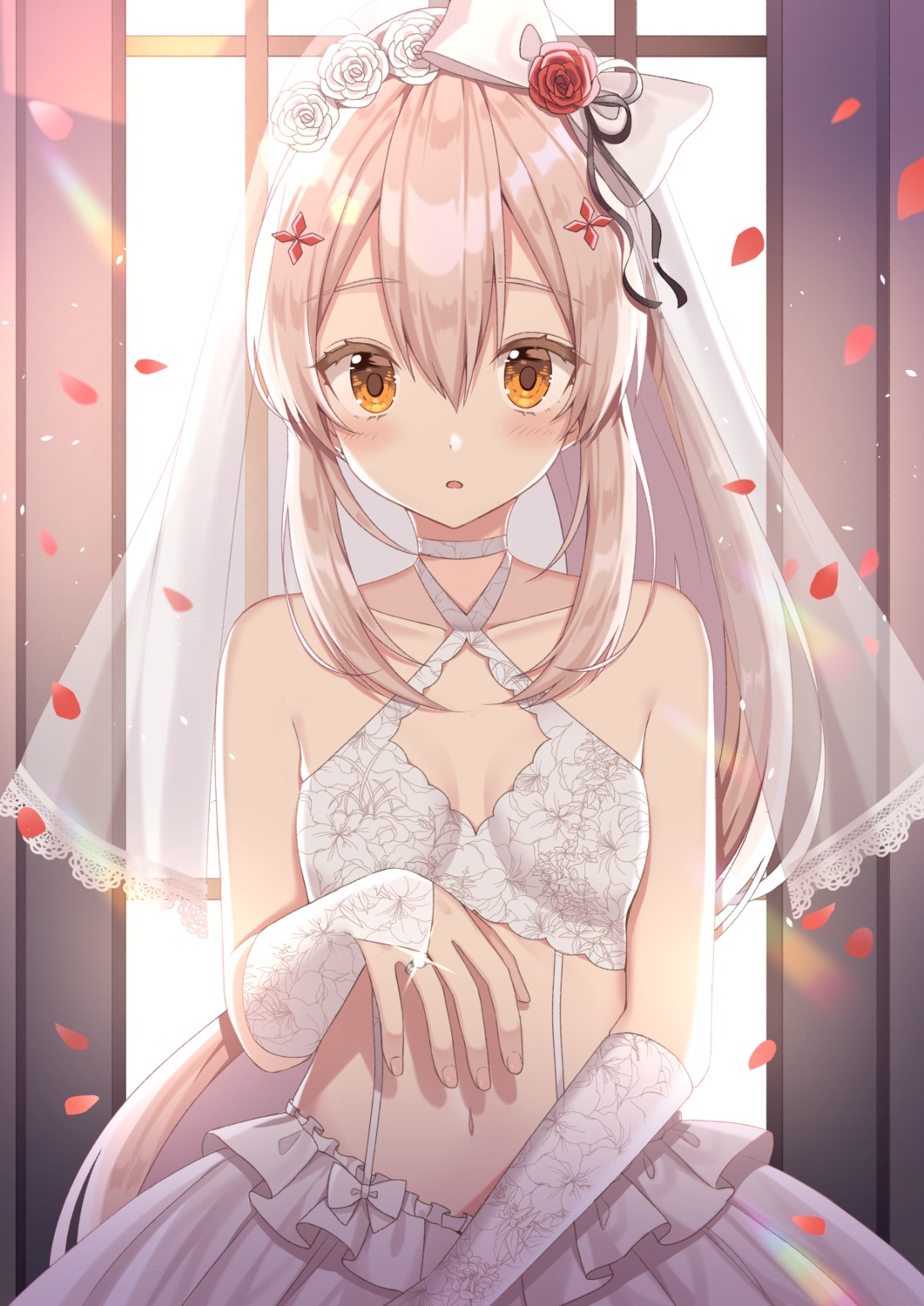 ayanami_(azur_lane) azur_lane cleavage dress izumo_neru wedding_dress