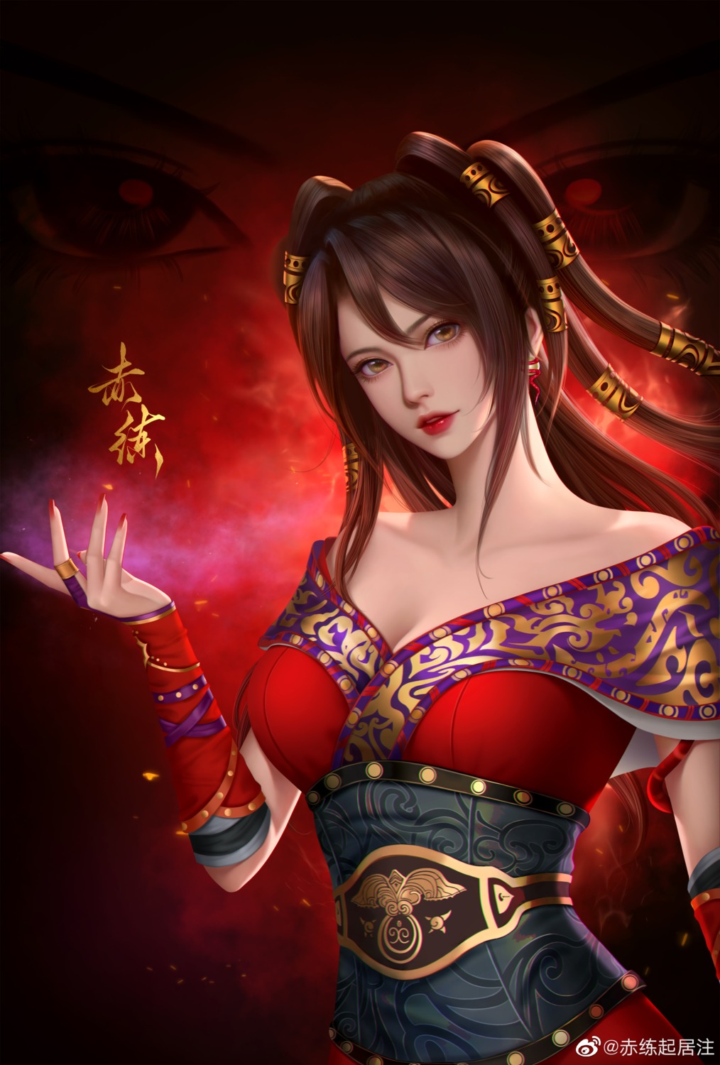asian_clothes chi_lian no_bra tagme the_legend_of_qin watermark