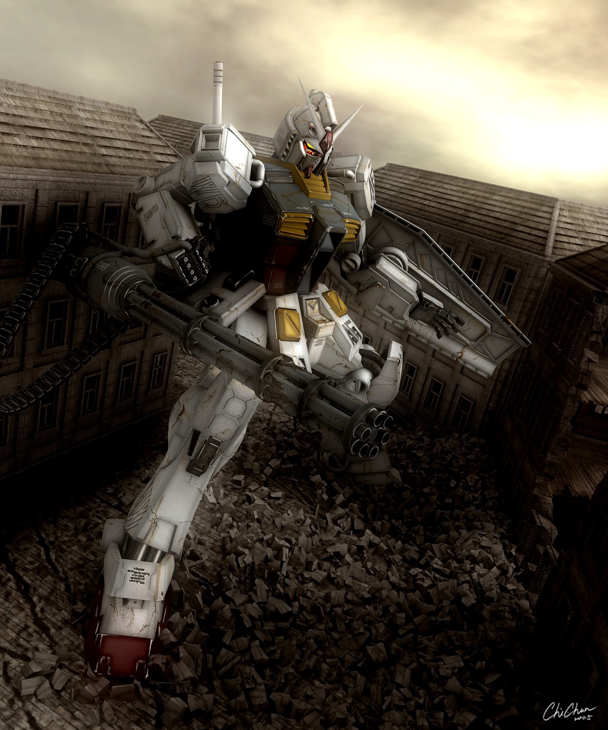 gun gundam mecha mobile_suit_gundam rx-78-2_gundam tagme