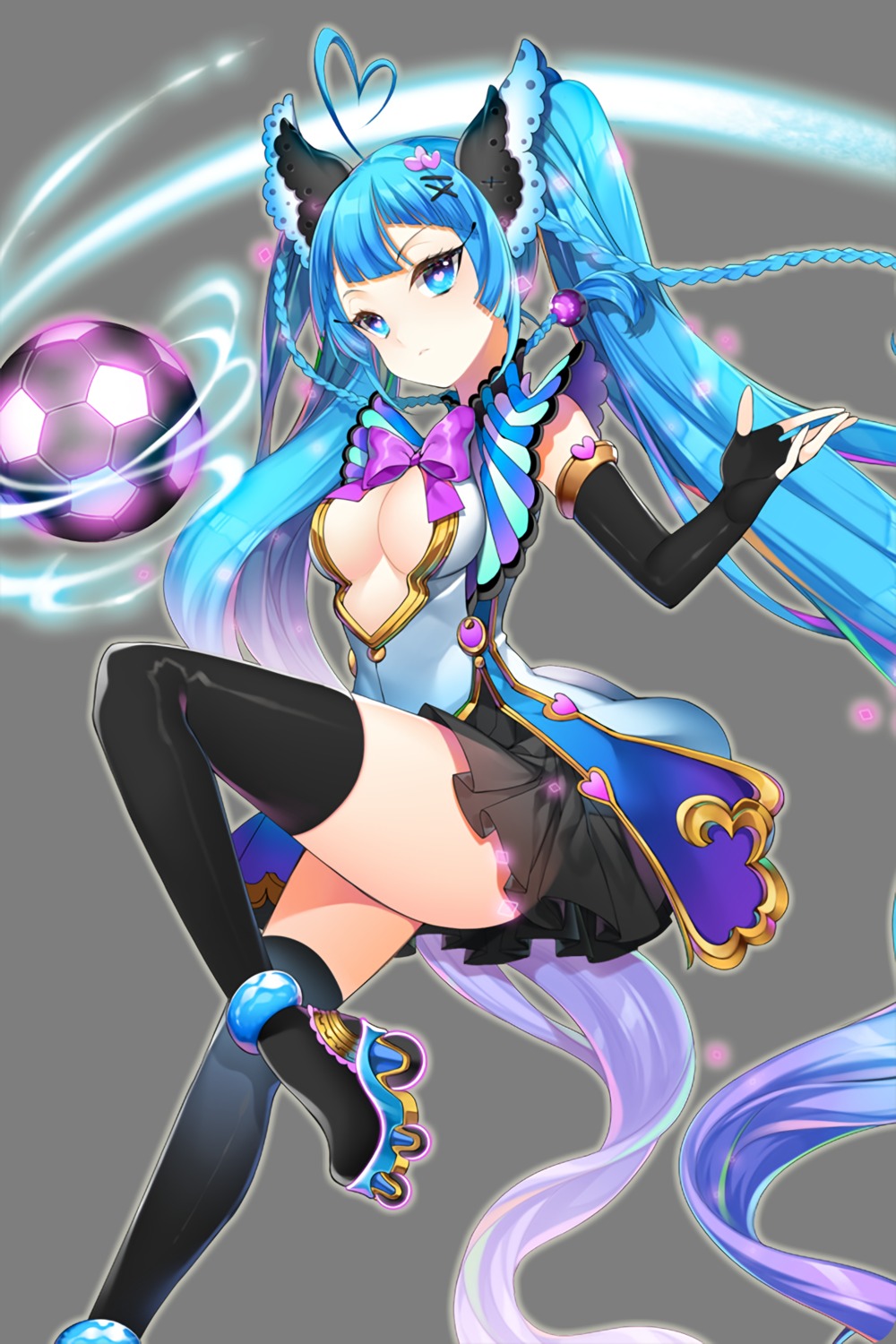 dress heels no_bra roh_nam_kyung see_through soccer soccer_spirits thighhighs transparent_png