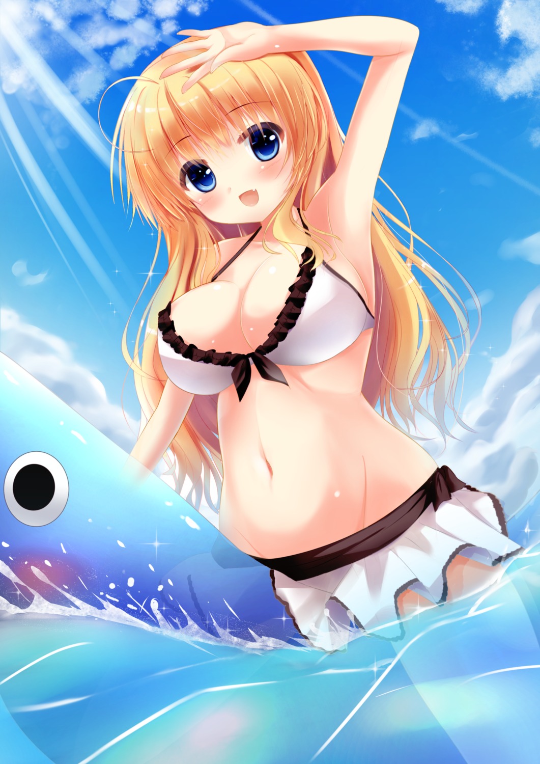 bikini cleavage kisaragi_tsukimi swimsuits wet