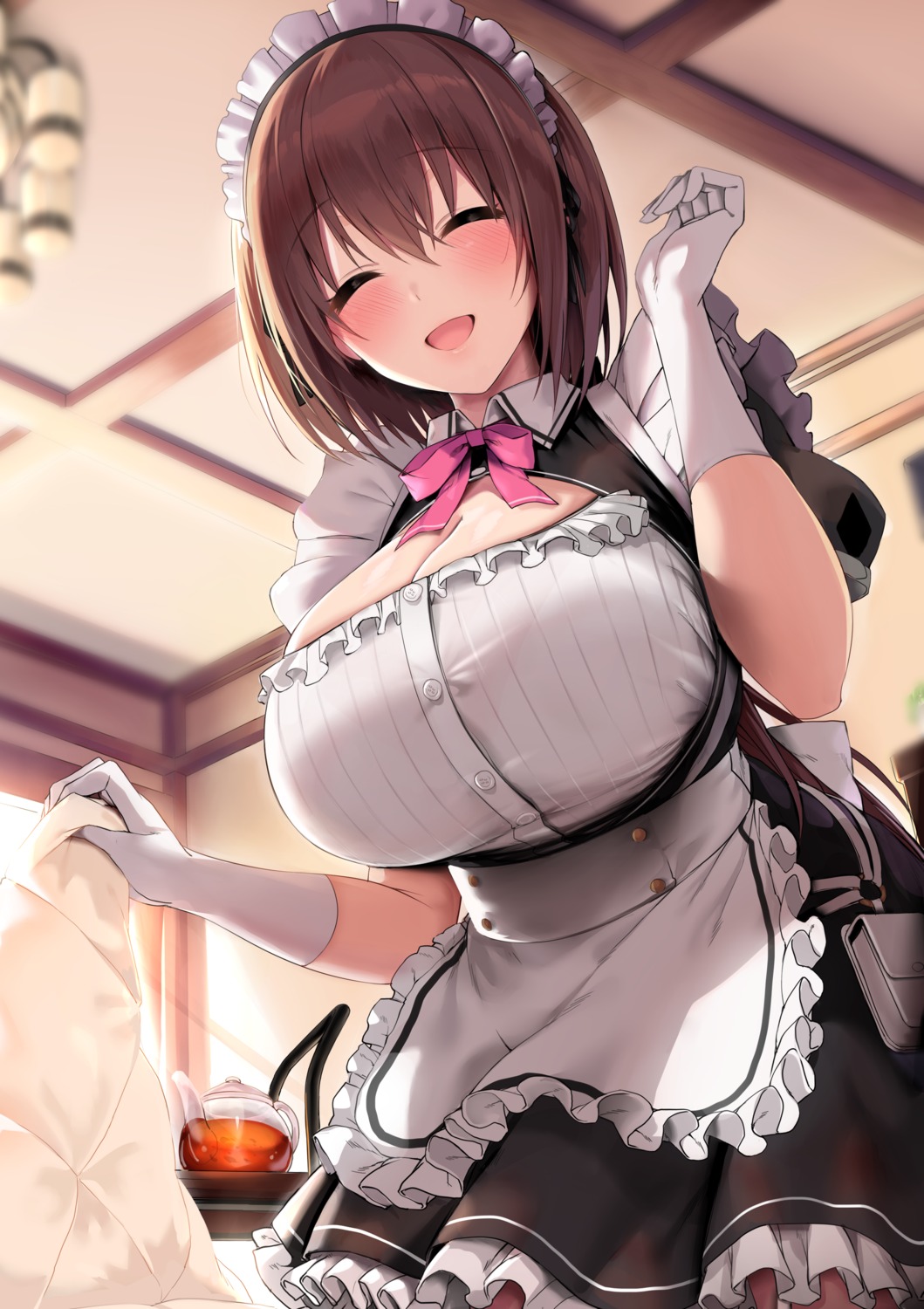 blue_gk cleavage maid