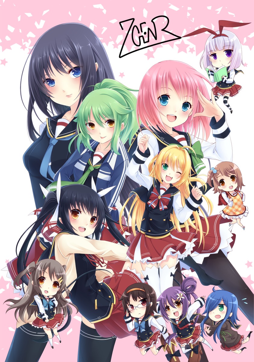 7gear amagane_mikoto azuma_minami chibi fujisaki_akane fujisaki_aoi hatachi hatta_chie kana_izayoi mochiduki_nozomi otonashi_sizuka rei_kayabuki seifuku tachibana_shinobu thighhighs yazawa_shion