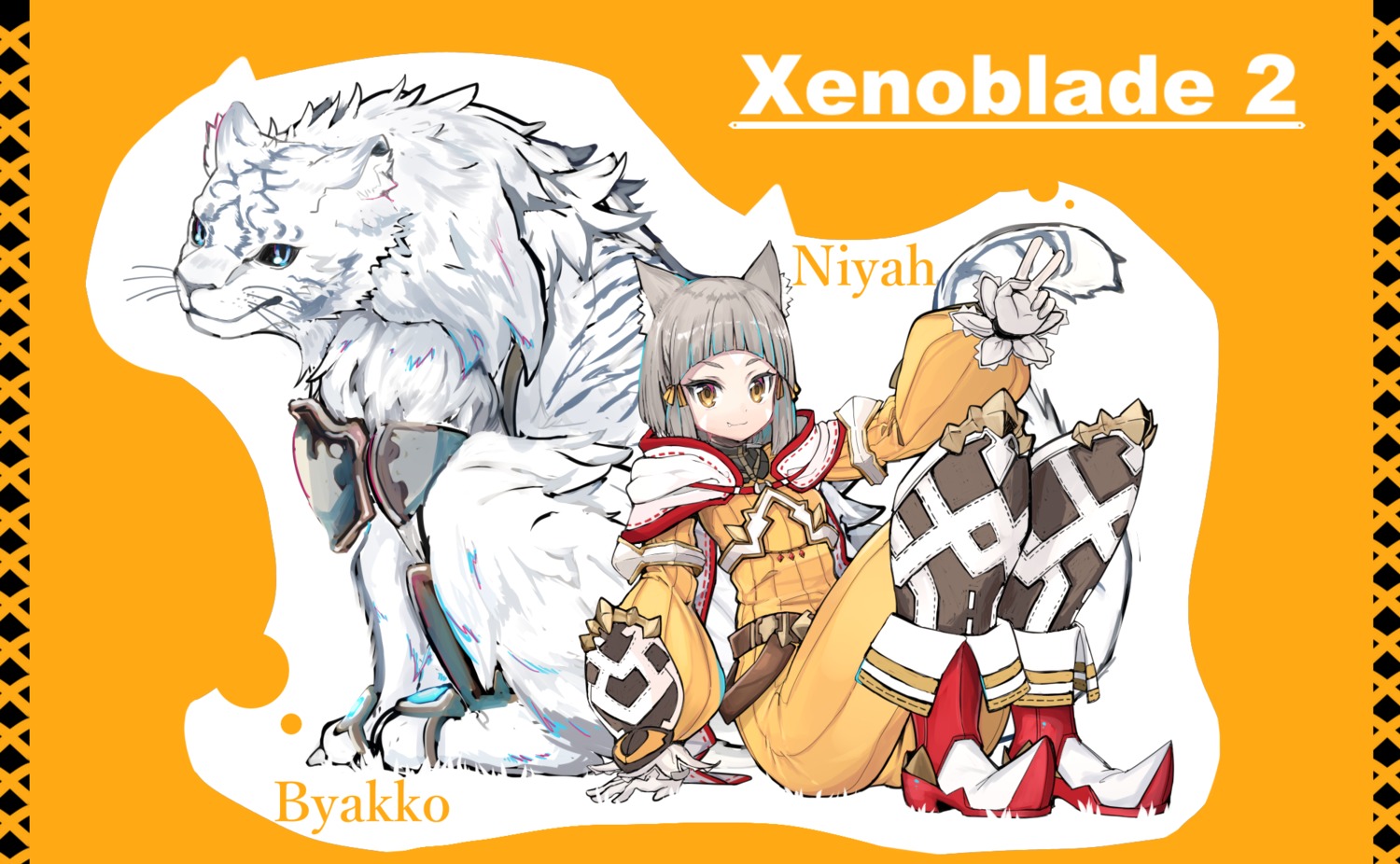 animal_ears armor byakko_(xenoblade_2) izayoi_cha niyah xenoblade xenoblade_chronicles_2