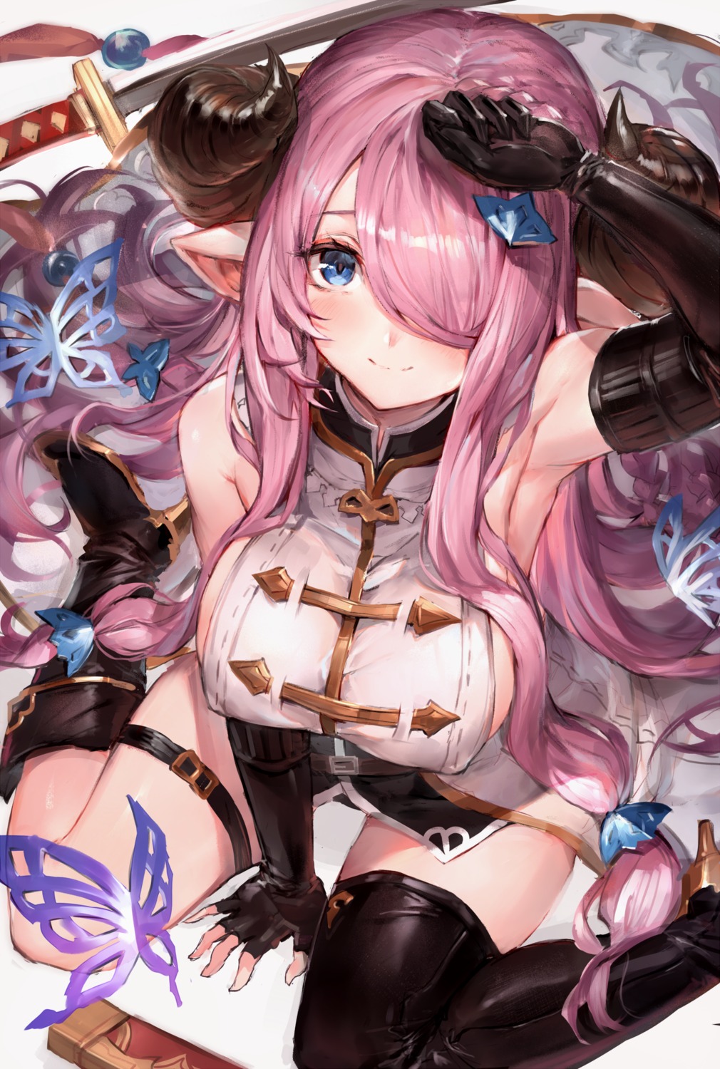 garter granblue_fantasy heels horns narumeia_(granblue_fantasy) oyu_(sijimisizimi) pointy_ears thighhighs