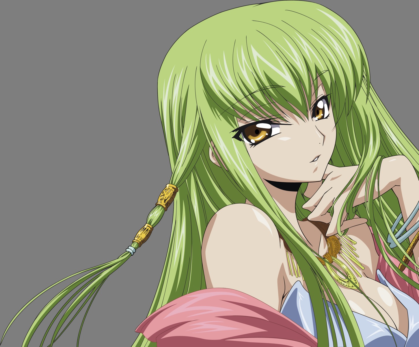 c.c. cleavage code_geass kawaguchi_rie transparent_png vector_trace