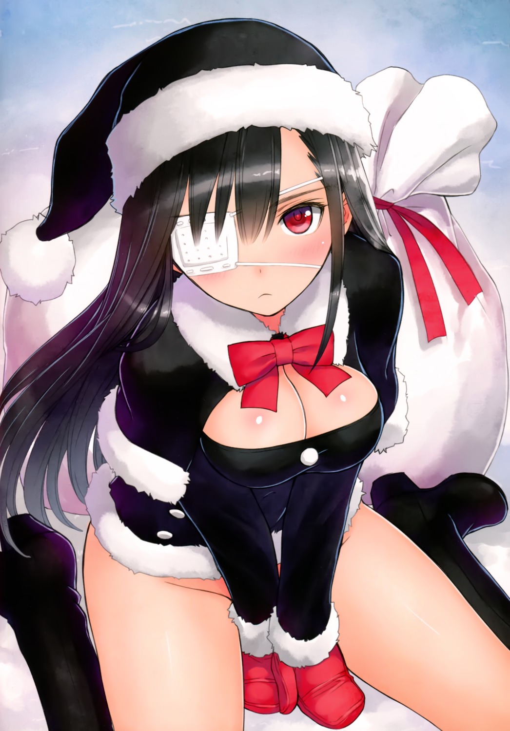 bottomless christmas cleavage eyepatch heels sister_blood tony_taka