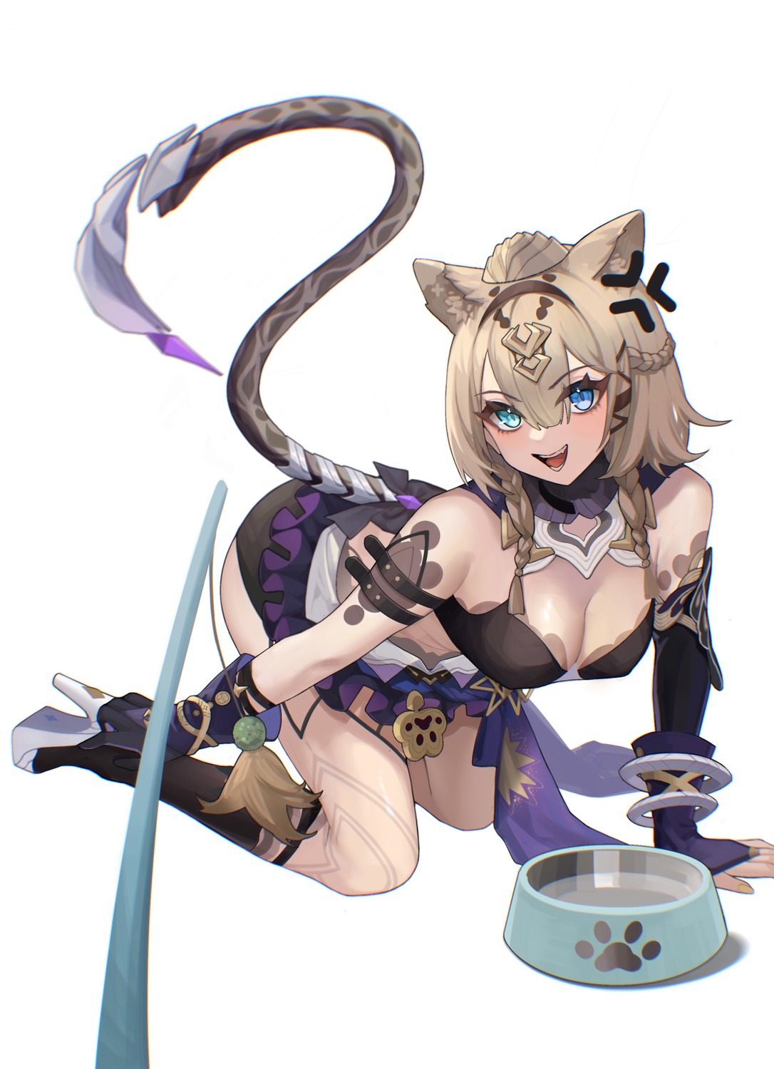 animal_ears benghuai_xueyuan heels honkai_impact nekomimi pardofelis tail tattoo tutou_jiang