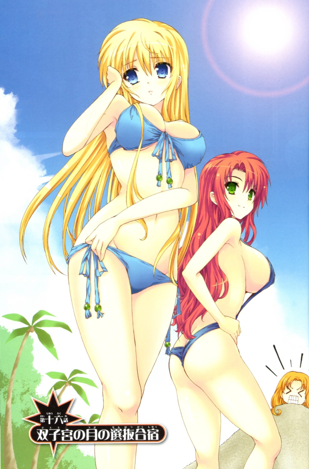 bikini cleavage ran_(artist) rebecca_randall screening seikoku_no_dragner silvia_lautreamont swimsuits