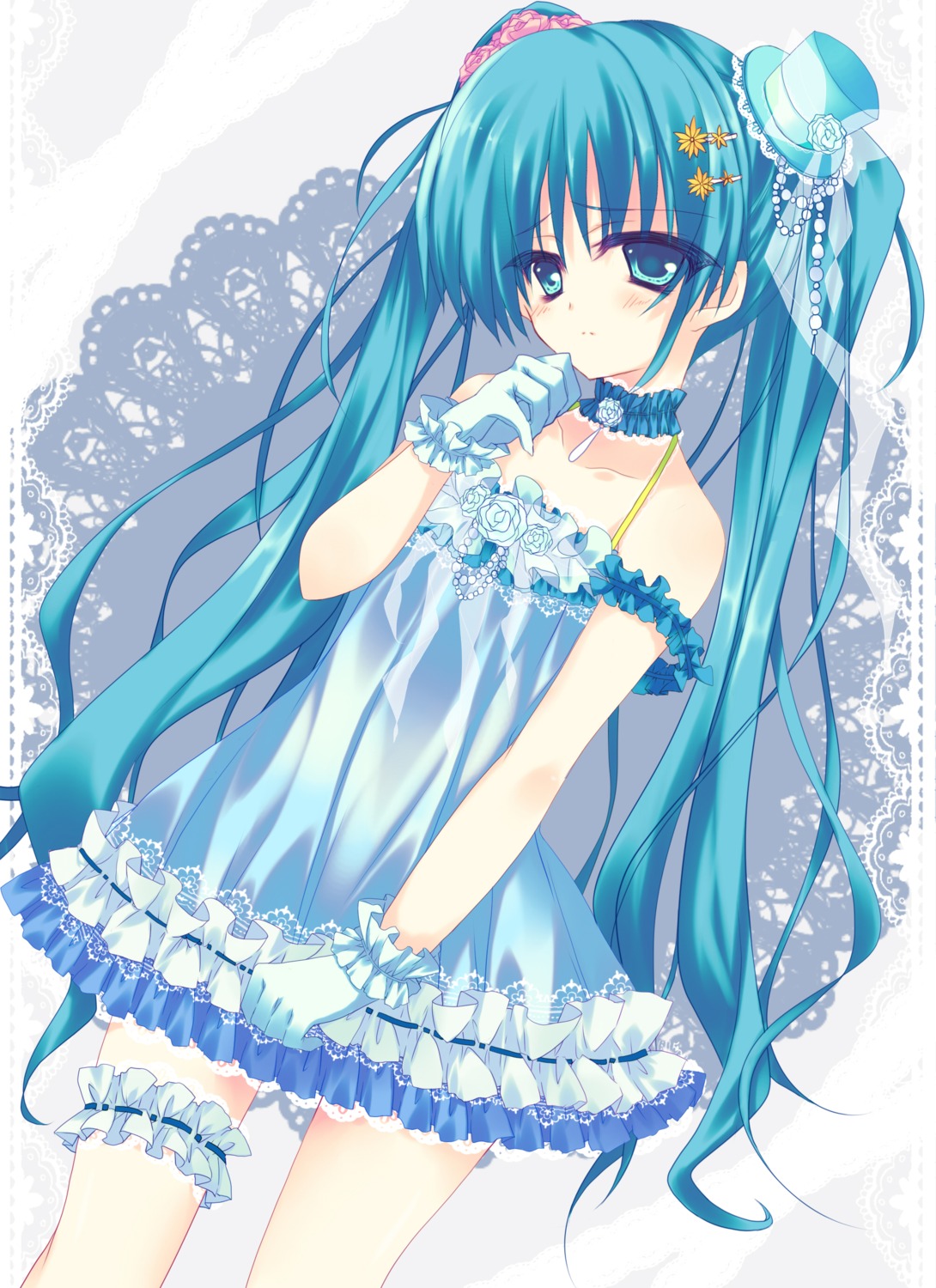 dress garter hatsune_miku matsumiya_kiseri vocaloid